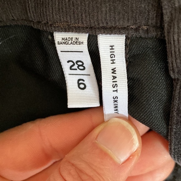 ANN‎ Taylor Loft brown corduroy high waist skinny ankle stretch pants - Picture 5 of 8